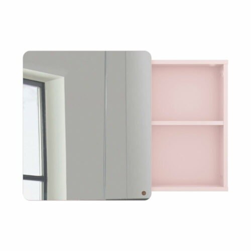 Růžová nástěnná koupelnová skříňka se zrcadlem Tom Tailor Color Bath Large