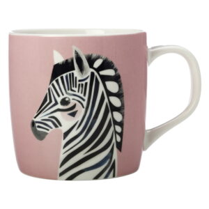Růžový porcelánový hrnek Maxwell & Williams Pete Cromer Zebra