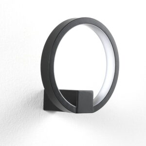 Černé nástěnné svítidlo Tomasucci Ring