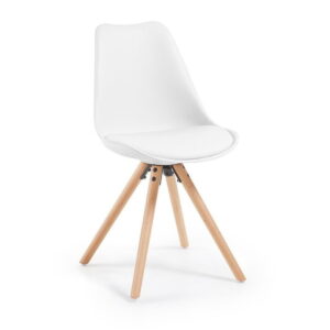 Bílá židle s bukovými nohami Bonami Essentials Lumos