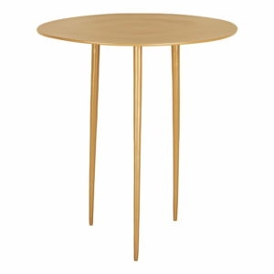 Hořčicově žlutý kovový odkládací stolek Leitmotiv Supreme