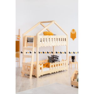 Domečková patrová dětská postel 80x200 cm Zippo B - Adeko