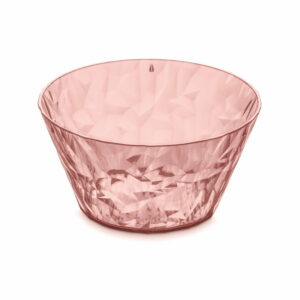 Lososově růžová plastová salátová mísa Tantitoni Crystal
